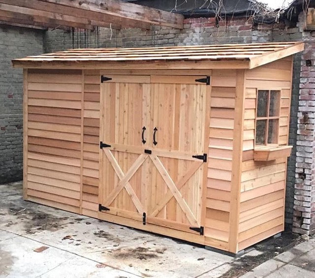 Load image into Gallery viewer, CedarShed Bayside Double Door Lifestyle 4 Marin Backyards
