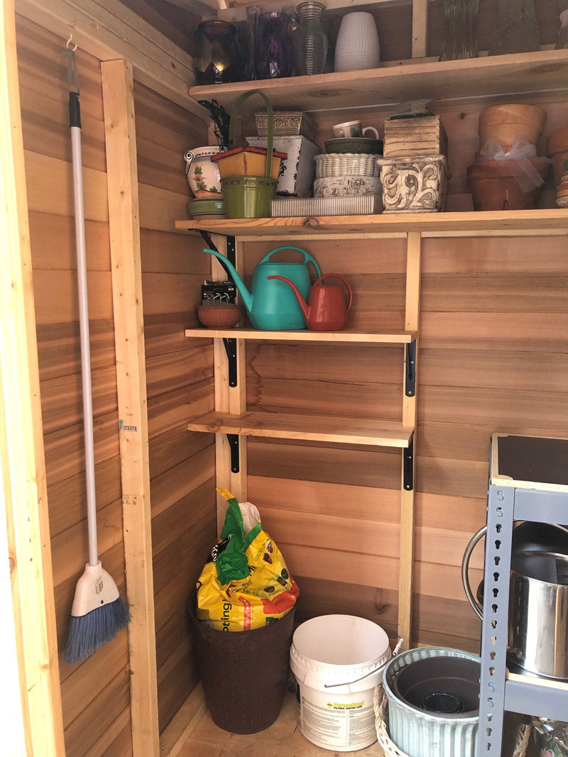 Load image into Gallery viewer, CedarShed Bayside Dutch Door Lifestyle 3 Marin Backyards

