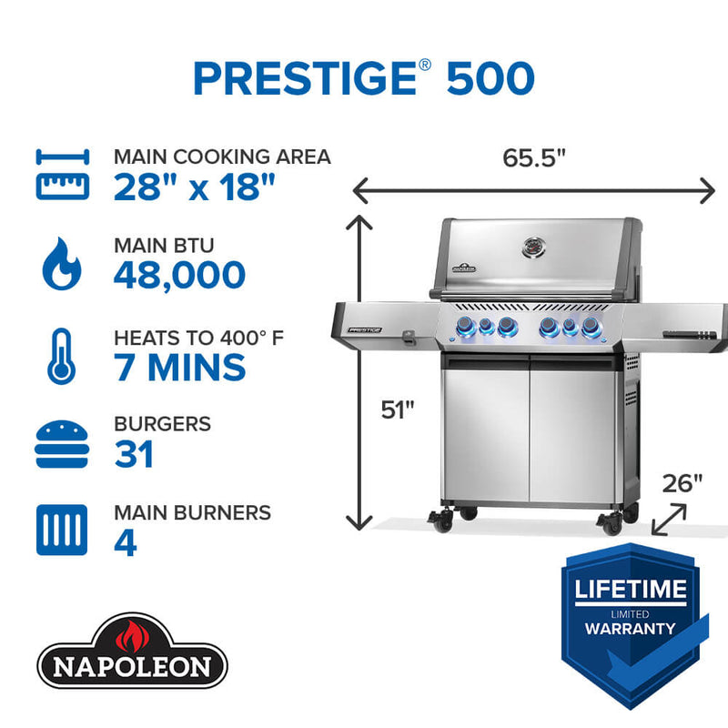 Load image into Gallery viewer, Prestige® 500 RSIB with Infrared Side and Rear Burner
