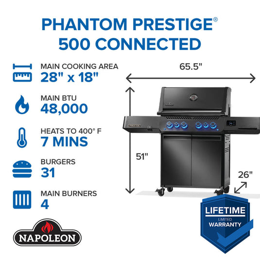 Phantom Prestige® 500 Connected RSIB with Infrared Side and Rear Burner