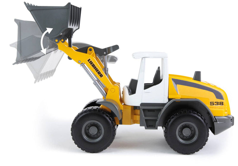 Load image into Gallery viewer, Front Loader Toy Truck Liebherr In Action 3 Marin Backyard
