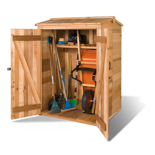 CedarShed 4’x 4’ Green Pod - Wooden Garbage Can and Recycling Bin Shed Kits