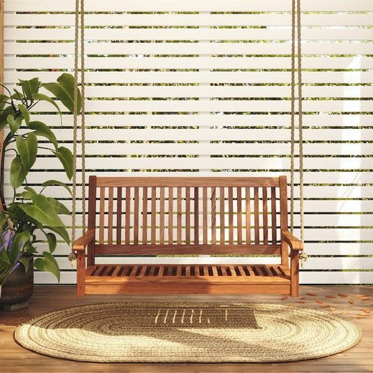 East Green Hayden Acacia Porch Swing