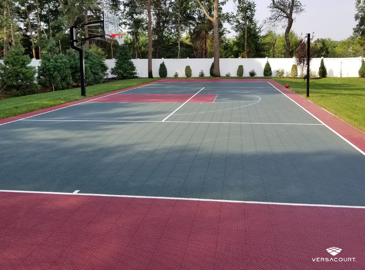 Half Basketball Court Kit 7 Versacourt - Marin Backyards