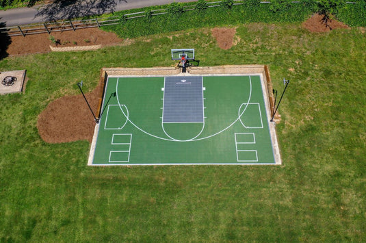 Half Basketball Court Kit 8 Versacourt Marin Backyards