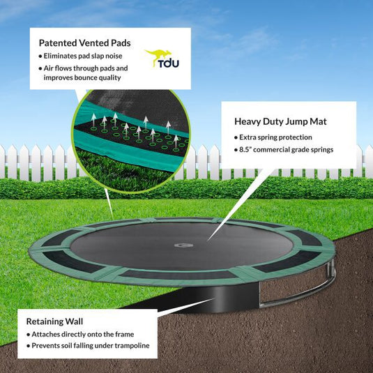 Capital Play® 12ft Round In-Ground Trampoline