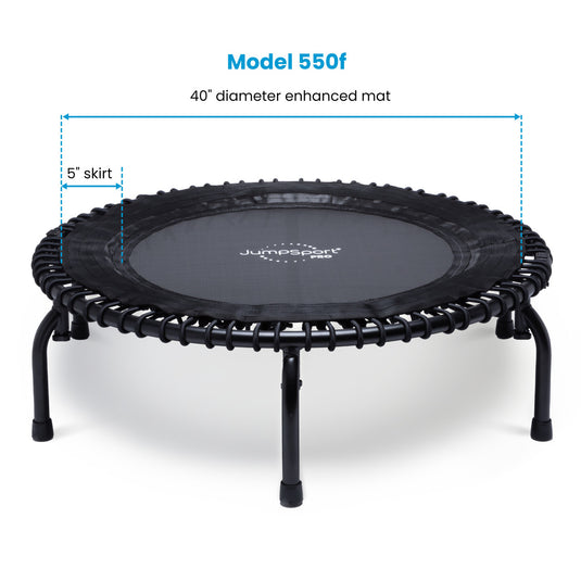 JumpSport Foldable Fitness Trampolines 39 or 44 inches Model 2 Marin Backyards