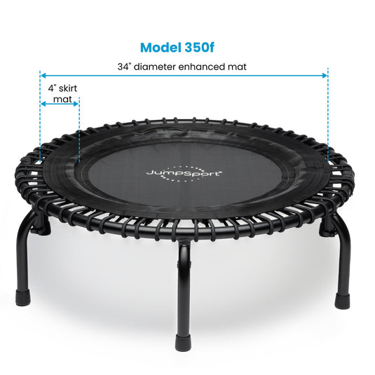 JumpSport Foldable Fitness Trampolines 39 or 44 inches Model 4 Marin Backyards