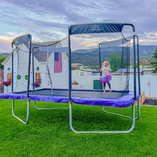 17' x 10' Rectangle Olympic-Sized Premium Trampoline with Enclosure