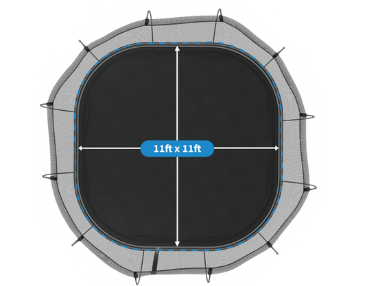 springfree trampoline size of the mat