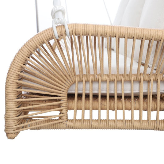 East Green Lucca Wicker Porch Swing with Cushions