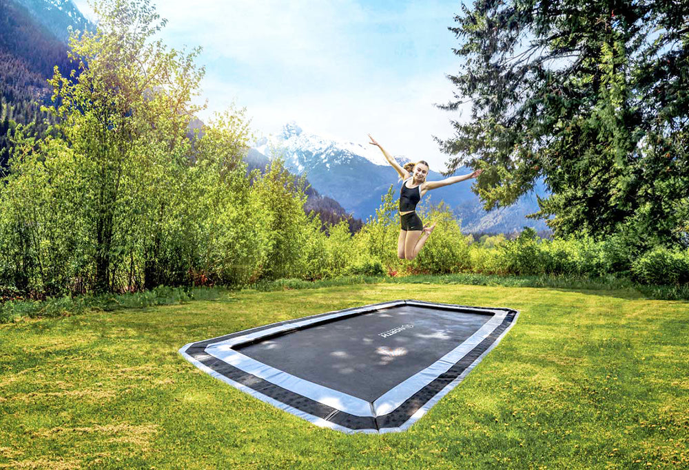 NORTH® 17′ x 12′ Rectangle In Ground Trampoline