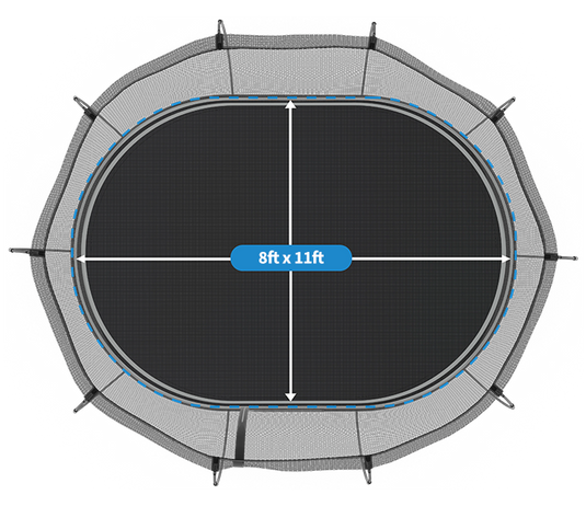 SpringFree Medium Oval Trampoline 8' x 11'