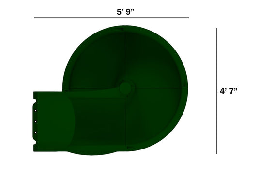 Open Spiral Slide 9' Green