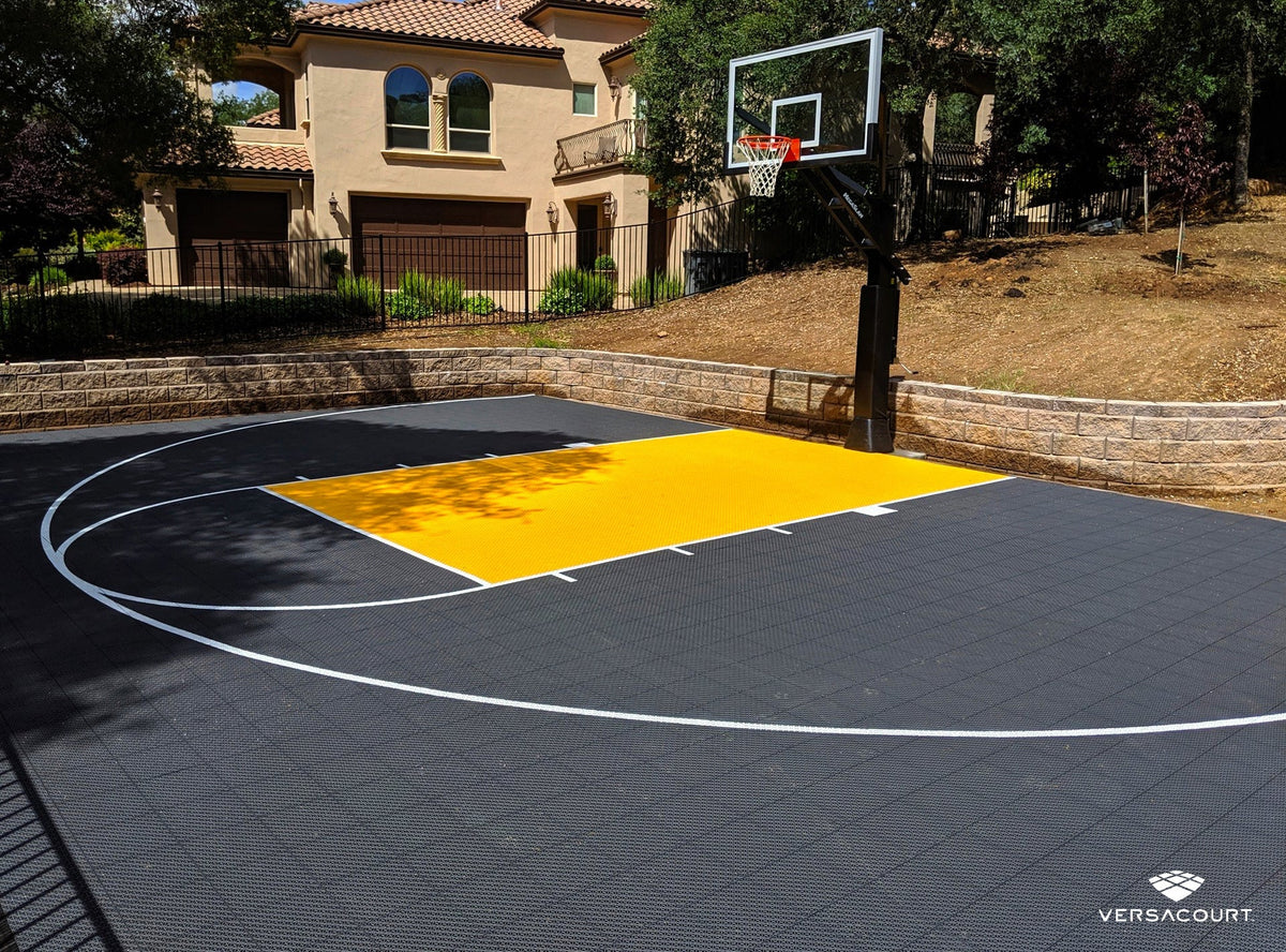 Pro/College Basketball Court Kit 14 Versacourt Marin Backyards