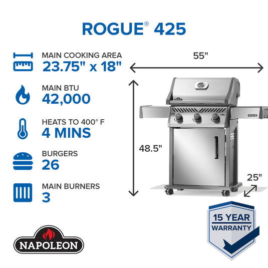 Rogue® 425 Gas Grill Stainless