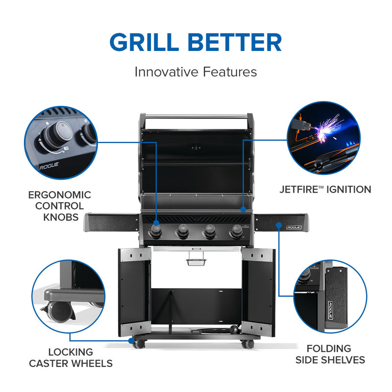 Load image into Gallery viewer, Rogue® 525 Black w/ Stainless Steel Grids
