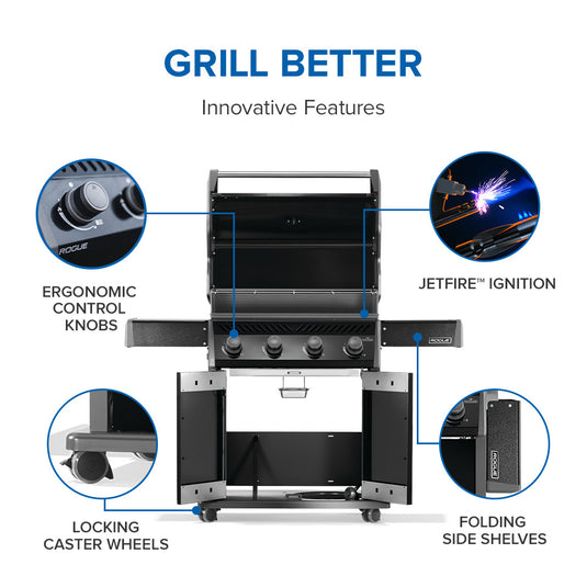 Rogue® 525 Black w/ Stainless Steel Grids