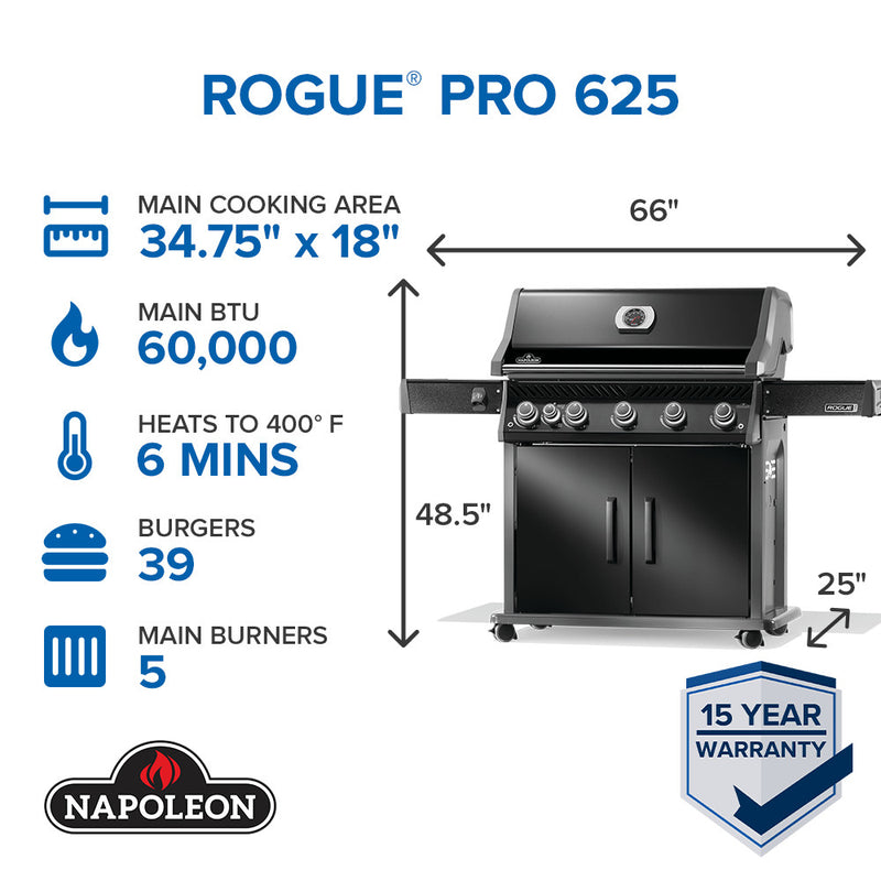 Load image into Gallery viewer, Rogue® PRO 625 SIB with Infrared Side Burner Black
