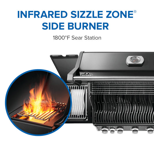 Rogue® PRO 625 SIB with Infrared Side Burner Black