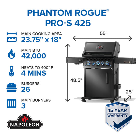 Phantom Rogue® PRO-S 425 RSIB with Infrared Side and Rear Burner