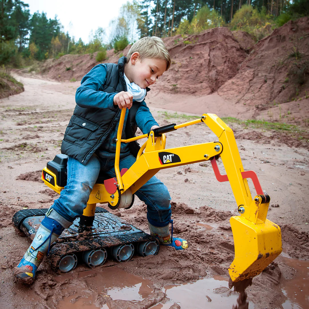 Ride On CAT Metal Digger Child Playing Marin Backyards