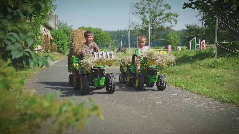 Load image into Gallery viewer, Ride On John Deere Pedal Loader With Backhoe In Action 5 Marin Backyards
