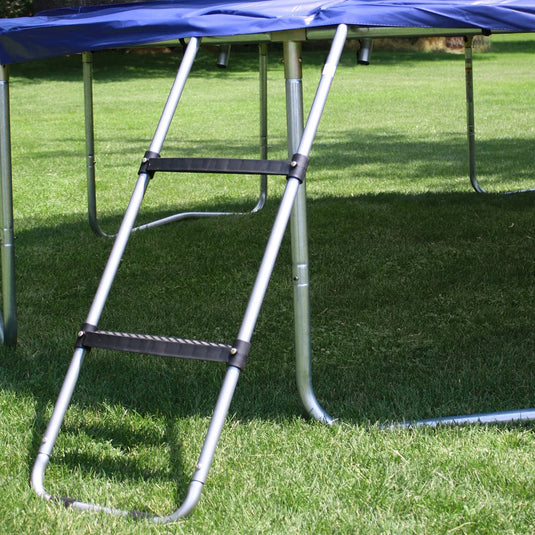 Wide-Step Trampoline Ladder & Wind Stakes