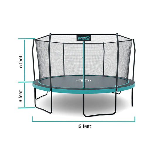 Signature Series 12' Round Outdoor Trampoline with Enclosure