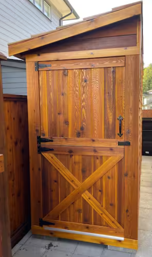 Cedar Shed Bayside Lean-To Dutch Door