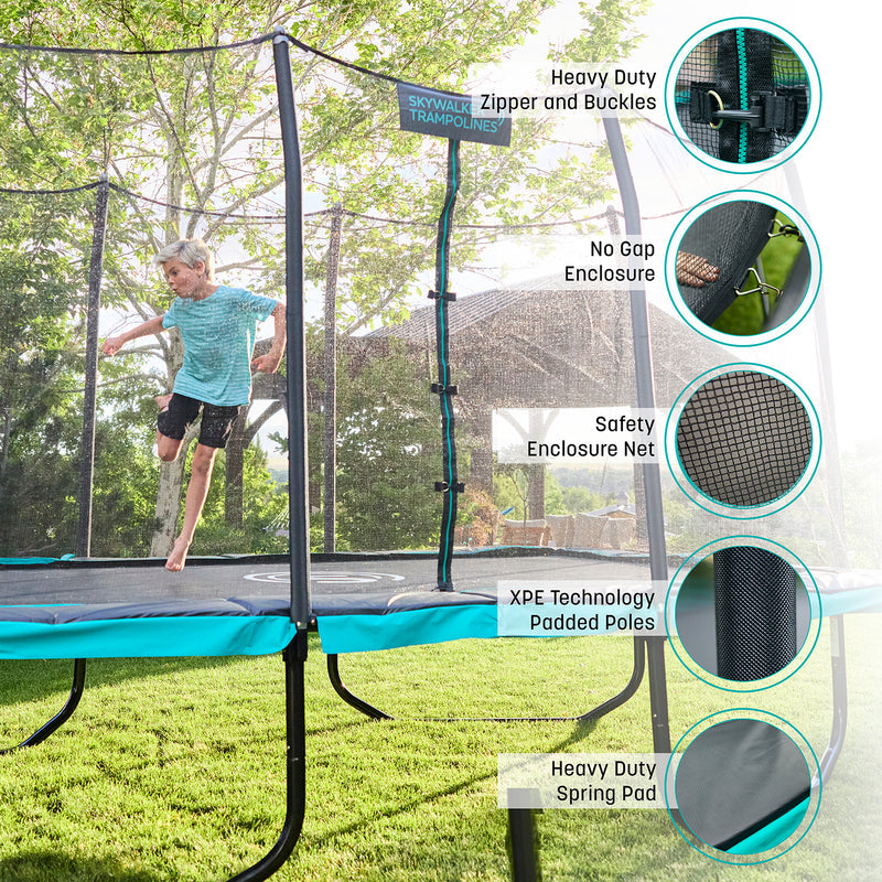 Load image into Gallery viewer, Signature Series 15&#39;x 9&#39; Rectangle Outdoor Trampoline with Enclosure
