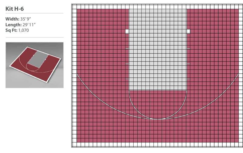 Load image into Gallery viewer, Small Basketball Court Kit 6 - Marin Backyards
