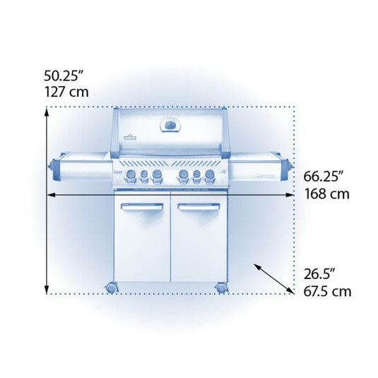 PRESTIGE® 500 STAINLESS w/ REAR & SIDE INFRARED BURNERS