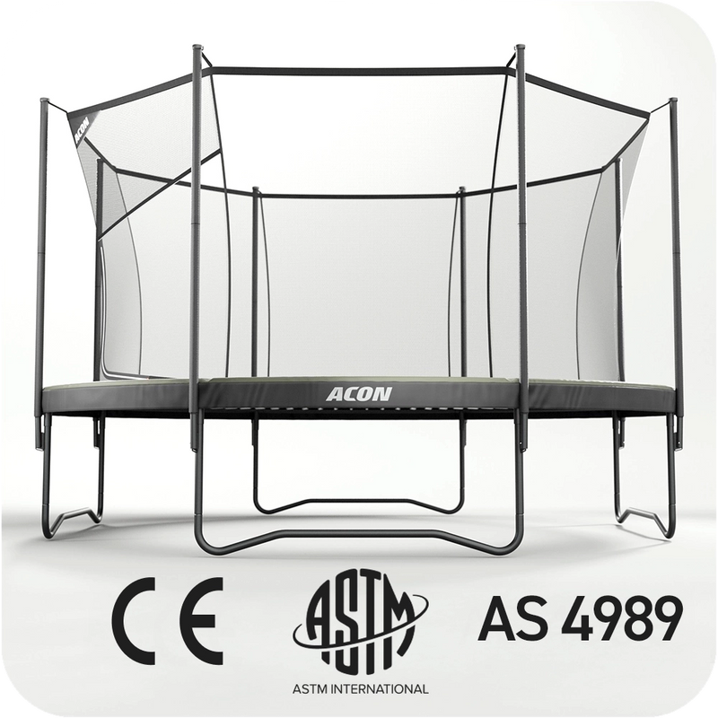 Load image into Gallery viewer, ACON Air 12ft Round Trampoline with Safety Net and Ladder, GEN 2.0
