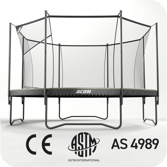 ACON Air 12ft Round Trampoline with Safety Net and Ladder, GEN 2.0