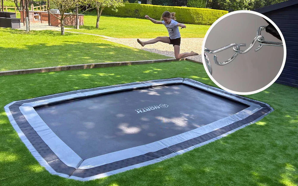 NORTH® 17′ x 12′ Rectangle In Ground Trampoline – Marin Backyards
