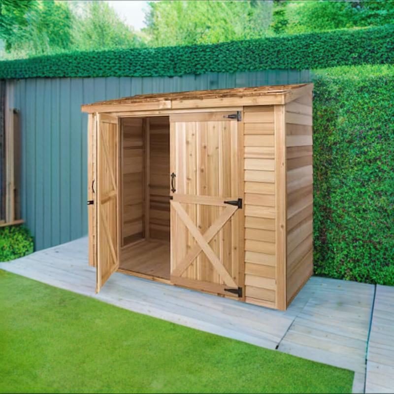 Load image into Gallery viewer, CedarShed 8&#39;x 3&#39; Bayside Double Door
