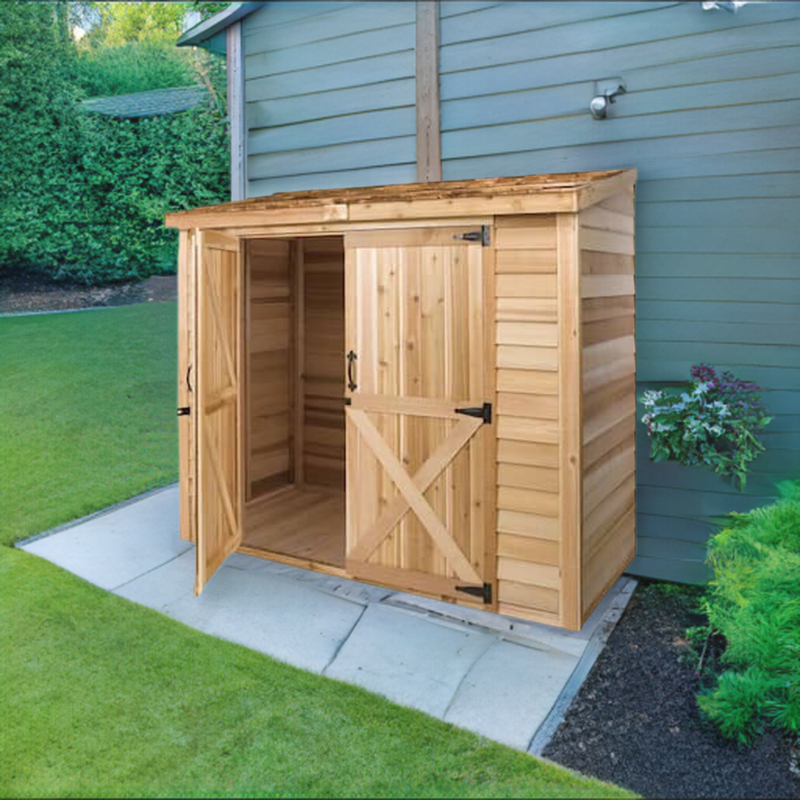 Load image into Gallery viewer, CedarShed 8&#39;x 3&#39; Bayside Double Door
