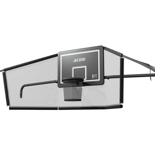 ACON X Basketball Hoop with Back Net for 17ft Rectangular Trampoline