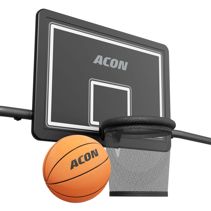 Load image into Gallery viewer, ACON X Basketball Hoop with Back Net for 17ft Rectangular Trampoline
