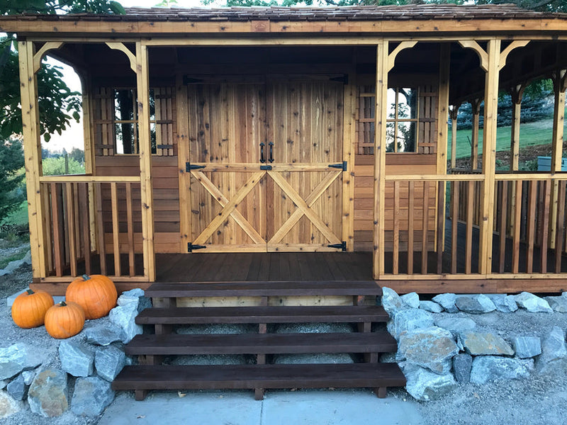 Load image into Gallery viewer, CedarShed 16&#39;x 12&#39; Farmhouse
