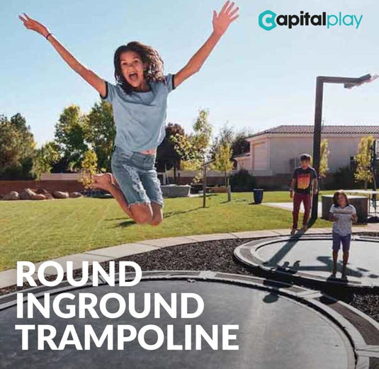 Capital Play® 14ft X 10ft Rectangle In-Ground Trampoline