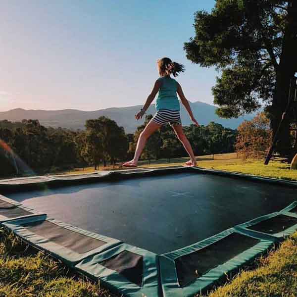 Load image into Gallery viewer, Capital Play® 14ft X 10ft Rectangle In-Ground Trampoline
