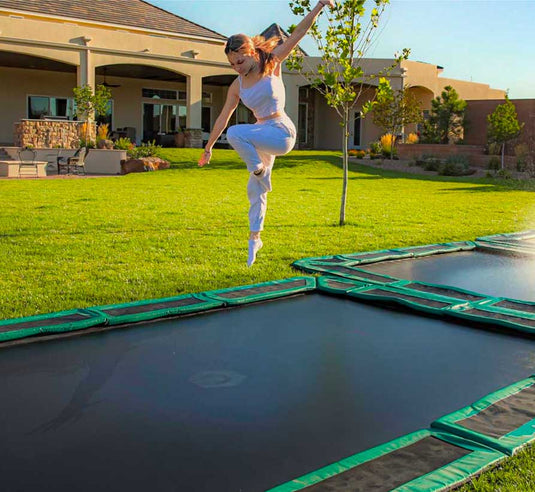 Capital Play® 14ft X 10ft Rectangle In-Ground Trampoline