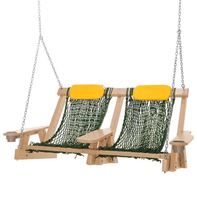 Load image into Gallery viewer, DURAWOOD® Poly Cedar Coastal DURACORD® Rope Double Swing
