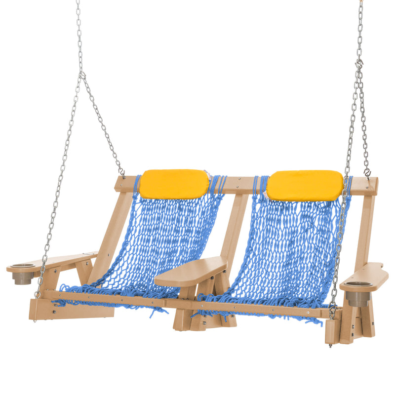 Load image into Gallery viewer, DURAWOOD® Poly Cedar Coastal DURACORD® Rope Double Swing
