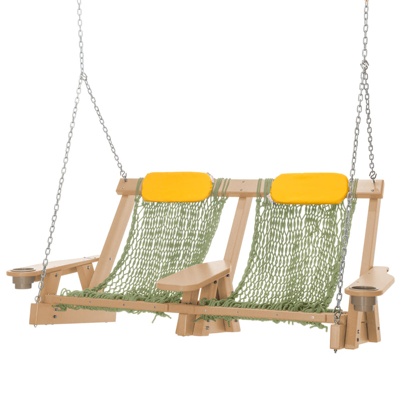 Load image into Gallery viewer, DURAWOOD® Poly Cedar Coastal DURACORD® Rope Double Swing
