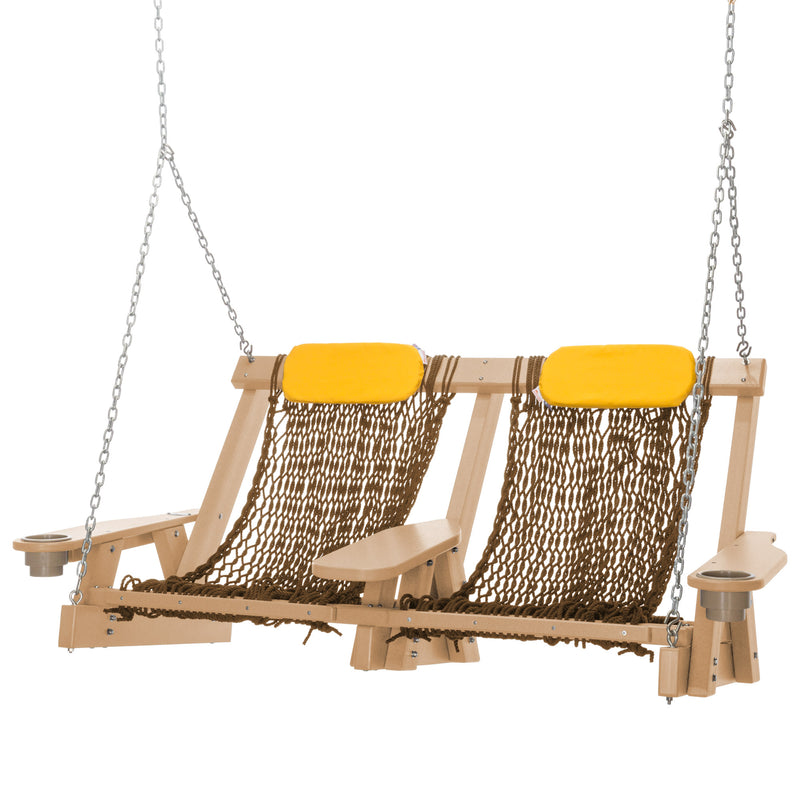 Load image into Gallery viewer, DURAWOOD® Poly Cedar Coastal DURACORD® Rope Double Swing
