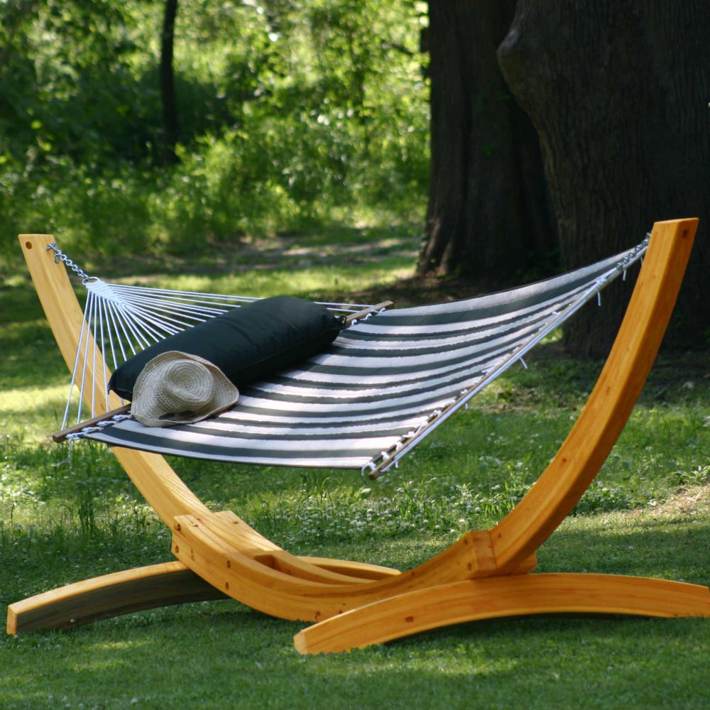 Deluxe Roman Arc Cypress Hammock Stand 3