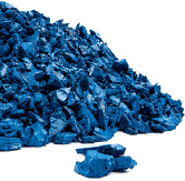 Recycled Rubber Mulch - Blue - Marin Backyards